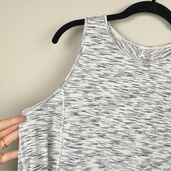 Lululemon Women's 10 Low Key Tank Tiger Space Dye White Black Gorpcore Gym Train - Picture 5 of 11
